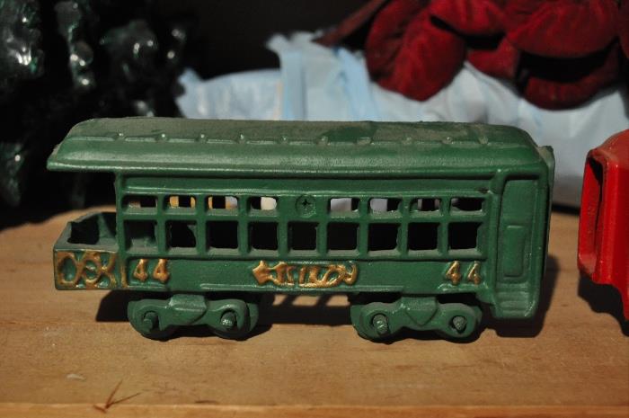 1 of 4 Cast Iron Train Car Toys (PRR, Washington)