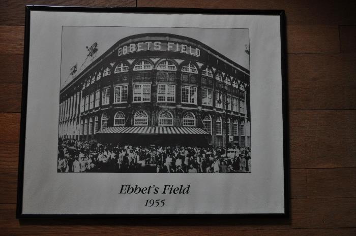 Framed Ebbet's Field Photograph 1955