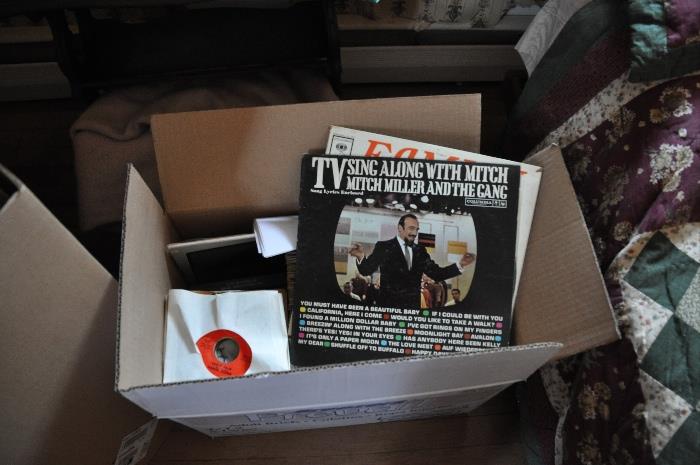 Boxes of 45 & 331/3 RPM Records