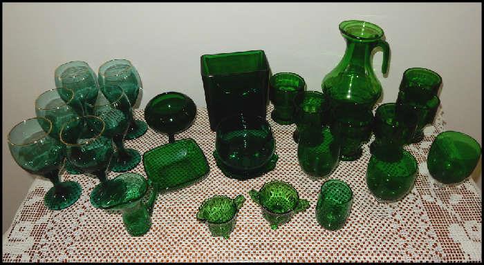 Green depression glass