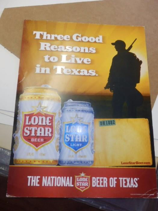 Lone Star Beer Signage