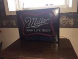 BAR BEER SIGNS (MILLER) LIGHTS UP!