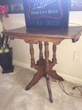 HAND CARVED SOLID OAK TABLE