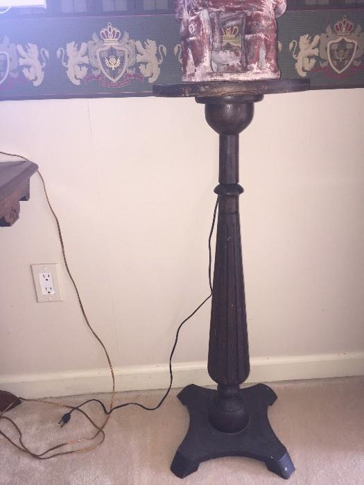 ANTIQUE HANDCARVED TALL TABLE 