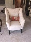 WHITE CREAM HIGH BACK CHAIR