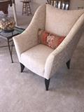 WHITE CREAM HIGH BACK CHAIR