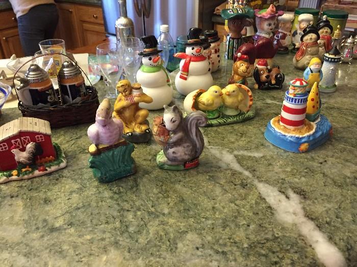 HUGE COLLECTION OF SALT AND PEPPER SHAKERS