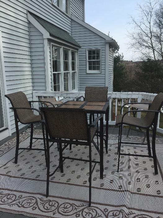 Outdoor hi-top patio set