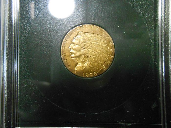 1908 $2.50 Gold Indian Head