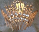 Adra, “Hammered Moderne” Sterling Handmade Flatware