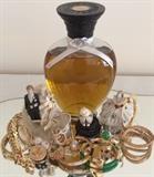 Store Display Perfume Bottle, 1940's Bride & Groom, Dresden Ballerina, Older Netsuke & Fine Jewelry
