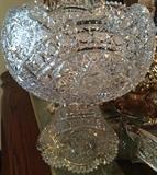 American Brilliant Cut Glass Punch Bowl