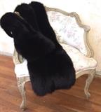 Fur Stole on French Style Boudoir Chair