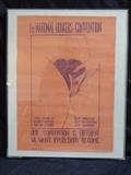 Framed 1st National Hooker's Convention Poster  This poster is a true San Francisco artifact. This provocative relic, was an advertisement for the first annual hookers convention that was held in San Francisco in 1974 . This poster was designed by David Wills a friend of the events organizer, Margo St. James. James was the founder of COYOTE (Call Off Your Old Tired Ethics), which was an American sex worker activist organization. This was a semi annual event in San Francisco and various posters were produced for it over the years. This poster is by far the most scarce and collectible of the entire run.  Starting Bid is $200.00 in the Restricted Room