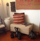 Fabulous Ottoman, Vase and Floor Vase Set