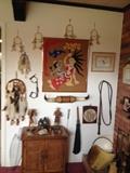 Collection of Art, Native American, Brass and Old West items in the lower level