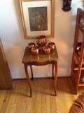 Small Table with Copper 5 piece Set