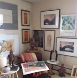 Great Provocative Art, a fold out soft chair/bed, brass base marble table, Fertility figurines and more