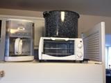 Coffee Maker, Toaster Oven & Speckled Large Stock Pot