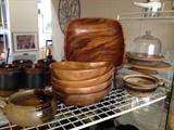 Studio Pottery, Wood Lazy Susans and Salad Bowls