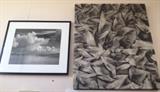 Walter Pinkus photograph and Black & White original on canvas over the checkout area