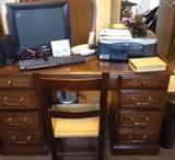 Vintage Desk and Chair, Dell PC System, Printer