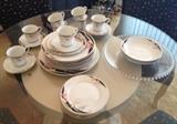 Beautiful set of China in the dining room