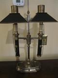 BLACK AND BRASS LAMP