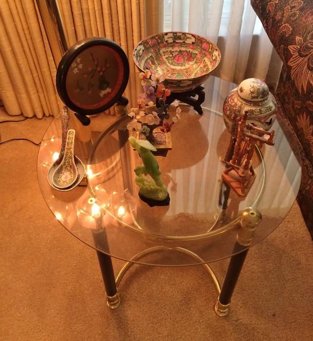 Glass & Brass Coffee and end tables