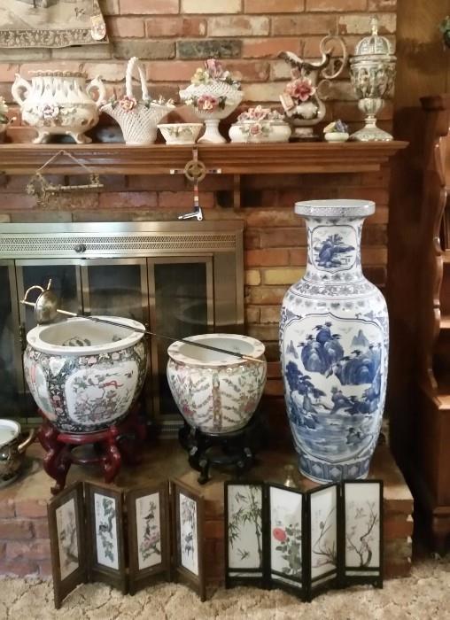 Asian Decor Galore- Large Vases/pots, screens, etc.....