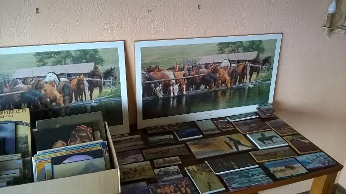 Photos mounted on wood for the lover of horses and western scenes