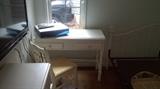 Desk, iron day bed, flat screen by Sony Bravia and chair all for sale