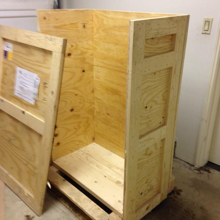 smaller crate, 34 x 29 x 52.
