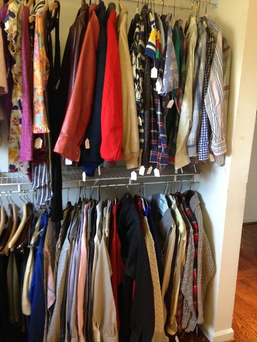 Vintage clothing from Abercrombie & Fitch, Bill Robinson, Christian Dior, I. Magnin Cashmere and others