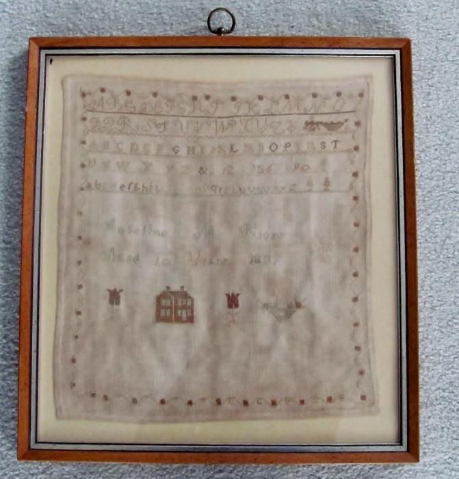 Early Sampler dated 1837