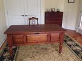 Lexington Bob Timberlake solid cherry wood office library executive computer partner desk.