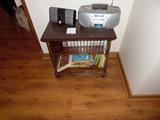 Table side  Radios and books  not included.