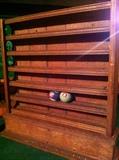Oak pool ball holder