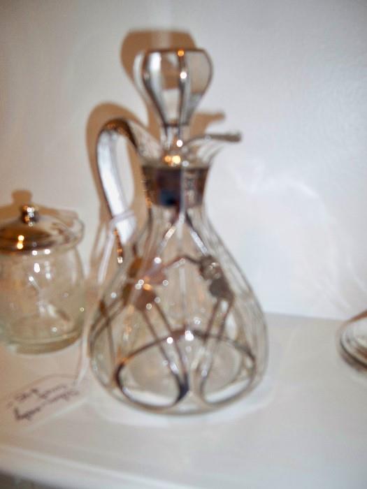 Silver Overlay Cruet $45