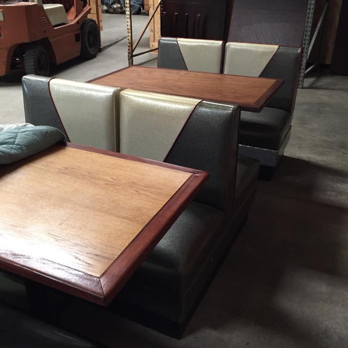 Diner seats assembled w/tables