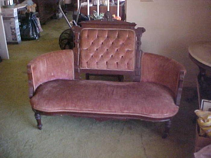 Carved Victorian Settee