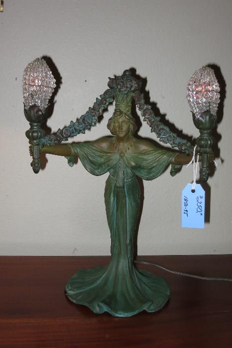 Bronze Art Nouveau style Lamp