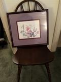                  Chair & framed art