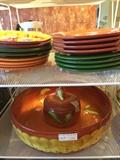             Colorful plates & serving dishes