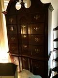 Lovely highboy has matching queen bed & triple dresser