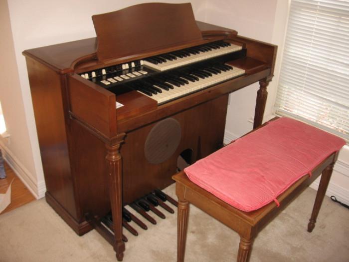 Hammond M2 organ with stool