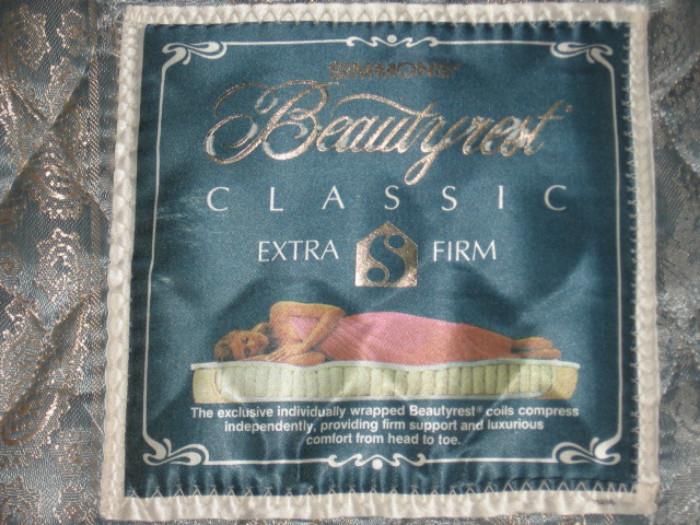 Queen Simmons beauty rest classic extra firm mattress and box springs