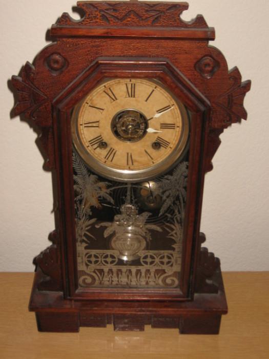 Ansonia clock company mantel clock with key
