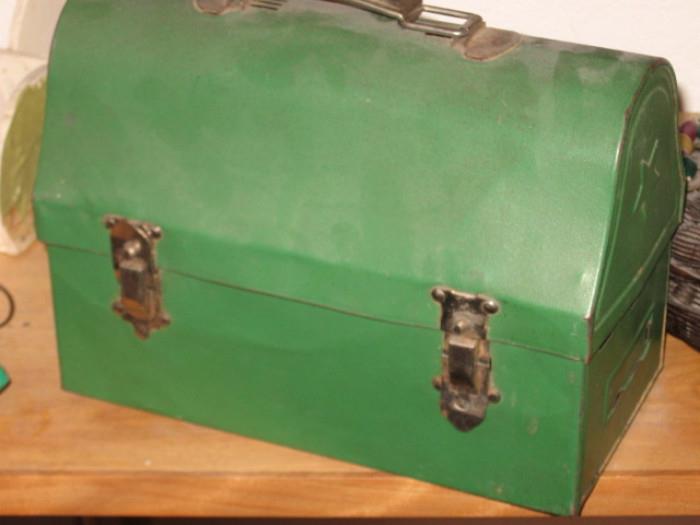 antique metal lunchbox
