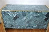Vintage Green Marble Credenza